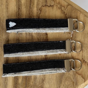 Key Fob Black Denim