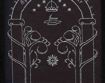 Speak, Friend, and Enter, Mines of Moria cross stitch pattern