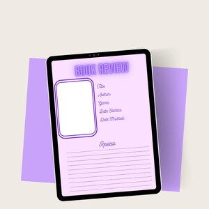 Book review template, printable book review, digital book review template, reading journal template, book analysis template, book review