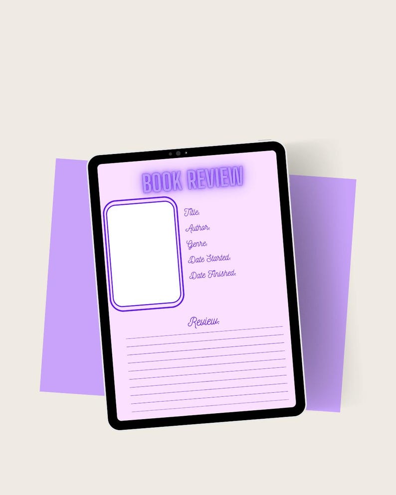 Book Review Template, Printable Book Review, Digital Book Review ...