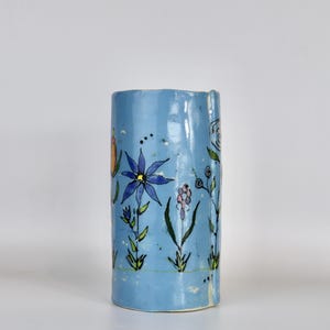 Mono-Print Stoneware Vase - Original Design on Stoneware
