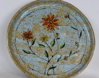 Mono-Print Stoneware Plate