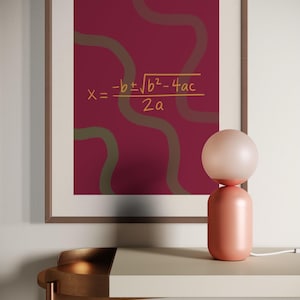 Quadratic Formula Poster | Maths Wall Art | Algebra & STEM Classroom Decor | Digital Download
