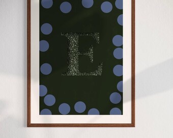 Personalised initial wall art | math symbols poster | STEM name print | paper cut out effect