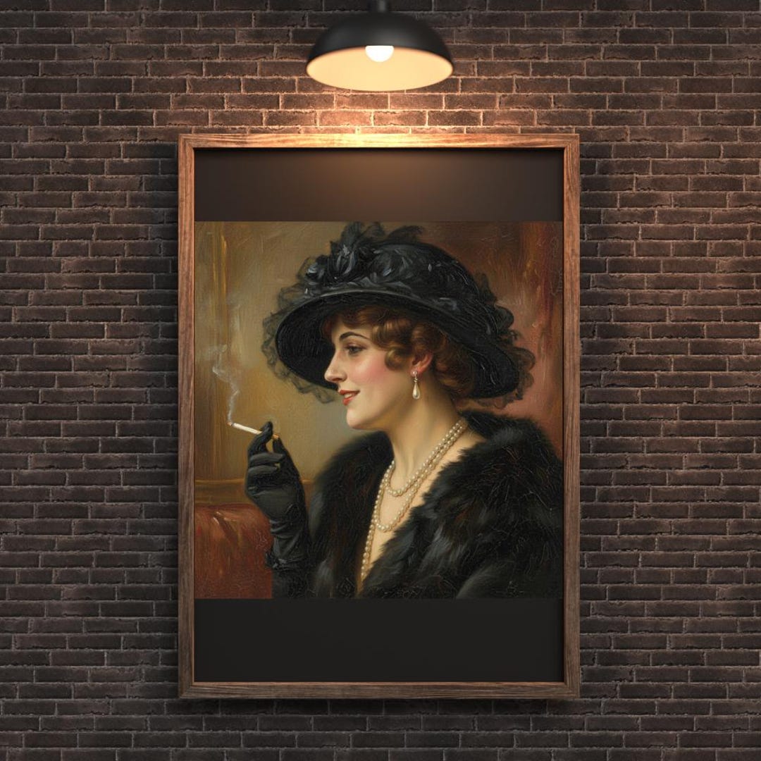 1920s Flapper Portrait Print | Vintage Art Deco Woman (digital Download ...