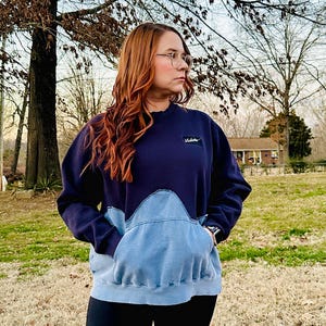 Upcycled Reworked Voilette sweatshirt size: Large