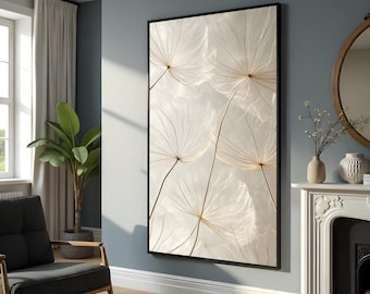 Delicate Dandelion Canvas, Nature Wall Art, Soft Botanical Print, Wall Art Canvas Design, Ready To Hang Decoration