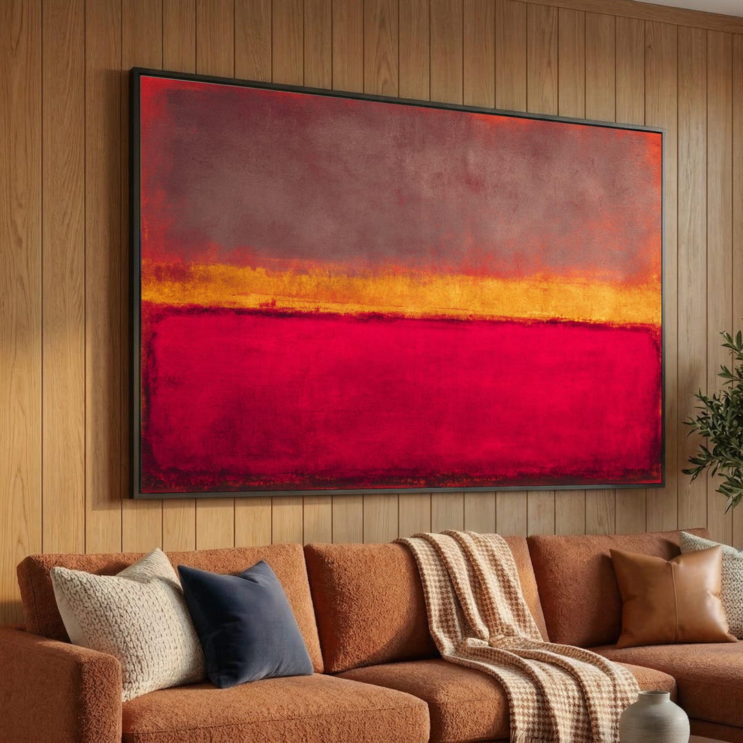 Mark Rothko Bold Abstract Color Block Canvas Wall Art, Modern ...