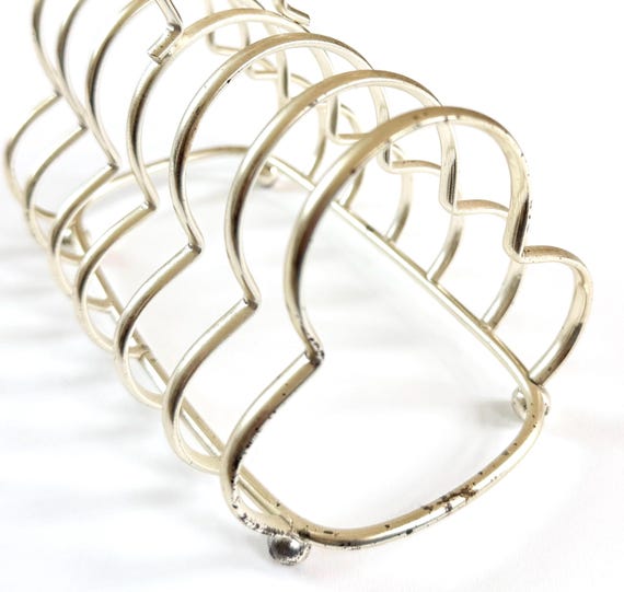 Vintage Silver Plate Toast Rack with Center Handle