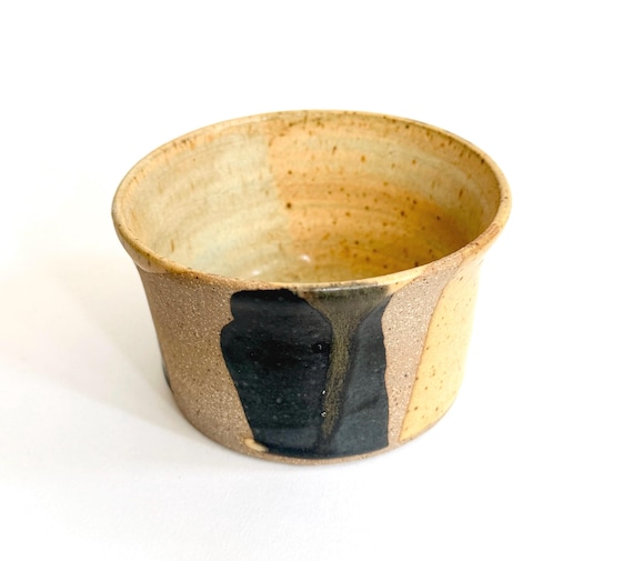 Vintage Signed Studio Pottery Bowl Signed Neutral Minimalist