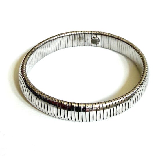 Silver Snake Chain Bracelet Vintage 80s 90s Monet Minimalist Jewelry