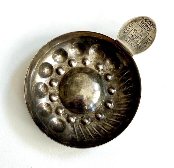 Vintage French Silver Metal Wine Tasting Cup Chateau de Mersault