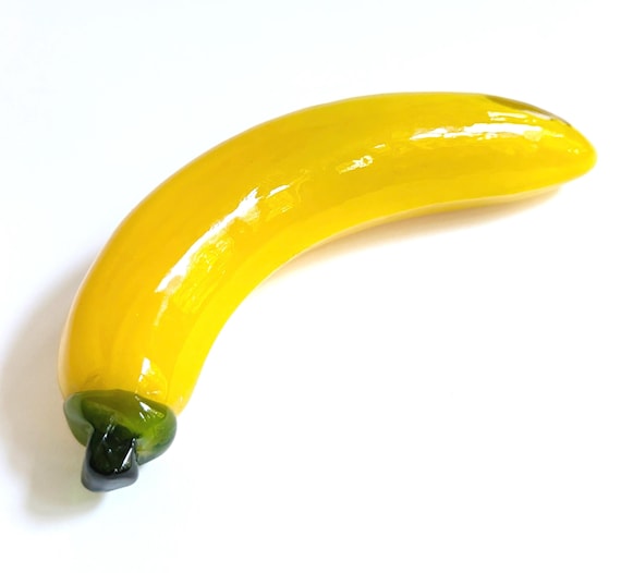 Vintage Banana Glass Sculpture Murano Fruit