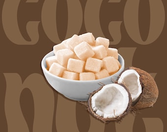 Boire des shots de sucre : morceaux de sucre infusés à la noix de coco, édulcorant pour café, thé en sucre, mélangeur à cocktail, rehausseur de boisson, paquet de 50 idées cadeau
