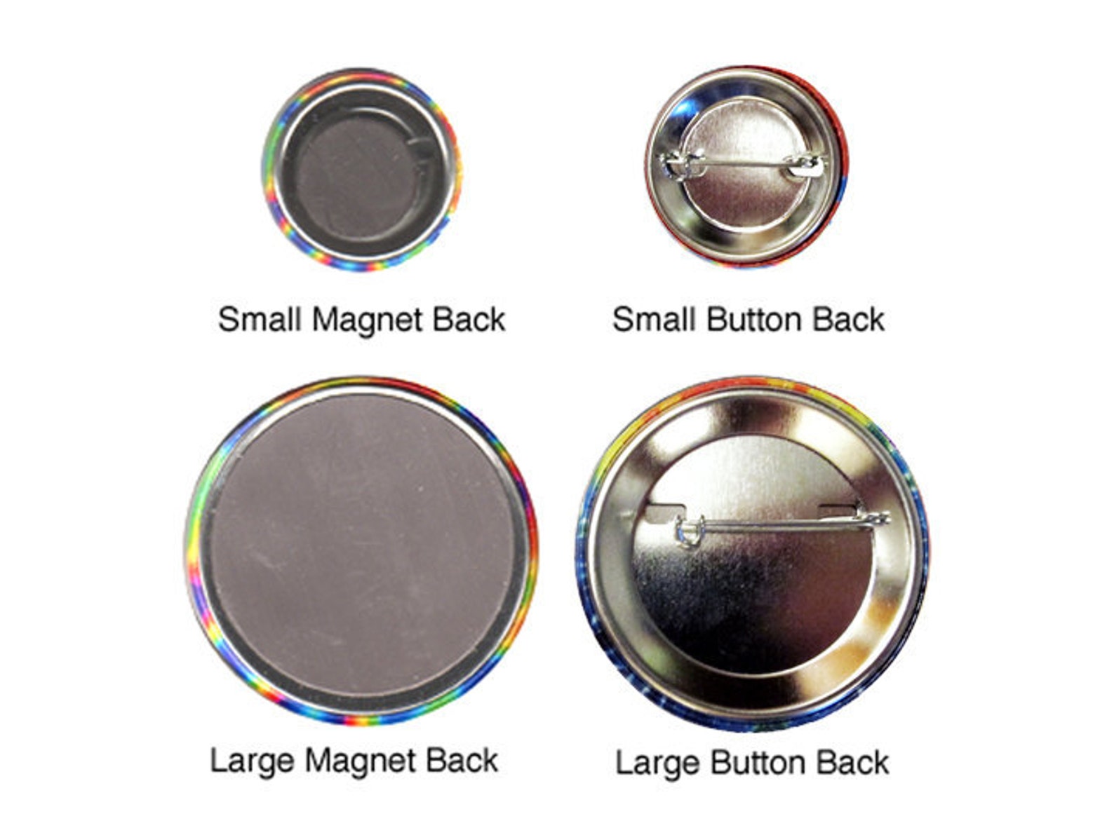 4 COLOR VOTE Pin - COLORFUL Large Round 2.25 Inch Pin-back Button Badge ...