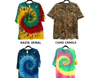 3XL Tie Dyed Tees - Your Choice between 4 Designs of XXXL T-shirt  100% Cotton