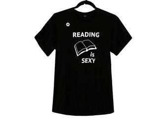 M READING is Sexy Tee - Last one in stock of M in the Reading is Sexy T-shirt Design - Ladies' Cut 100% Cotton - Made in the USA