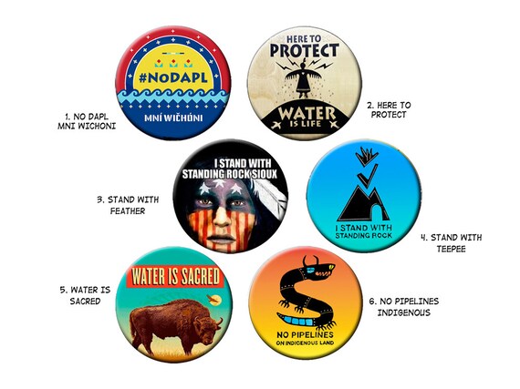 1 /"NO DAPL/" Pipeline Hand Bumper Sticker Support Standing Rock FREE SHIP!!