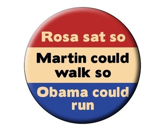 Rosa Sat Fridge Magnet - Rosa Parks Martin Luther King Obama Inspirational 2.25 inch Round Fridge Magnet