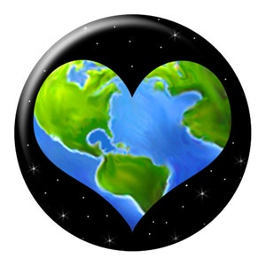 6 EARTH DAY 1.25 PINS 6 Small Pin Back Buttons Every Day is Earth Day, Earth Hugger, Earth Heart, Earth Peace, One People Planet Future image 7