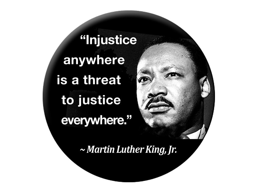 Mlk Quote Injustice Anywhere Mlk Photo Magnet Injustice Anywhere Is A Threat To Justice | Etsy