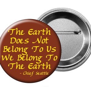 6 EARTH DAY 1.25 PINS 6 Small Pin Back Buttons Every Day is Earth Day, Earth Hugger, Earth Heart, Earth Peace, One People Planet Future image 8