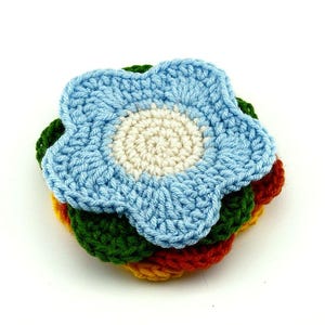 Crochet flower coaster pattern