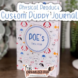 Custom Dog Diary and Puppy Journal for New Puppy’s First Year, Keepsake Book Gift For Dog Mom, Memory Booklet for New Puppy Owners