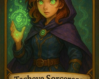 Custom Fantasy Character Card-Personalized Collectable Style Portrait With Stats And Powers