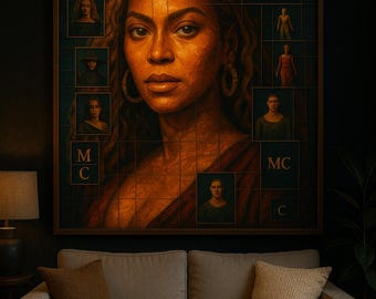Queen Bey Renaissance Mosaic Wall Art – Beyoncé Tribute Collage Print