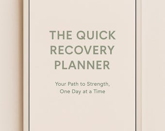 This quick recovery title Planner 30 Day Digital Action Recovery Journal & Progress