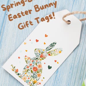Ostern Geschenkanhänger für Studenten, druckbare Folk Art Deco Tags für Osterkörbchen, Klasse Gastgeschenke, Sofort Download Frühling Blumen Tags,