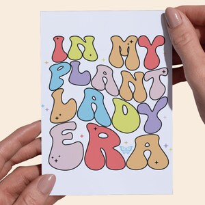 Carte imprimable pour la fête des mères, époque Lady Plant rétro, graphique drôle plante maman, téléchargement immédiat, meilleur cadeau pour jardinier DIY, cadeau de dernière minute