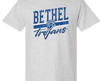 Bethel Trojans Distressed Logo