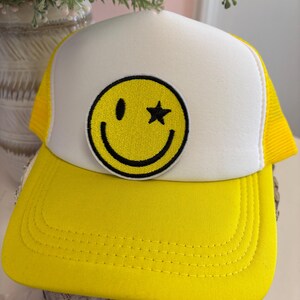 Cute Smiley face, Hat Patch, Iron On