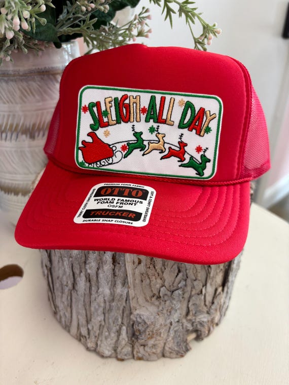 Sleigh All Day, Hat Patch, Iron On - Etsy Israel