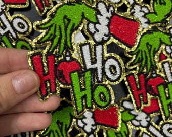 Ho Ho Ho Grinch, Hat Patch, Iron on