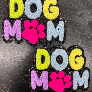 Dog Mom, Hat Patch, Iron on