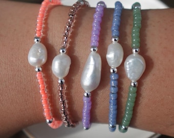 Pearl Stretch Beaded Bracelet