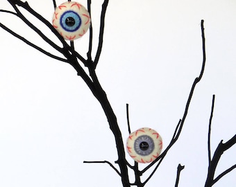 Needle Felted Wool Eyeball 1.5": Halloween Goth Decor, pick a color (list for 1 eyeball)