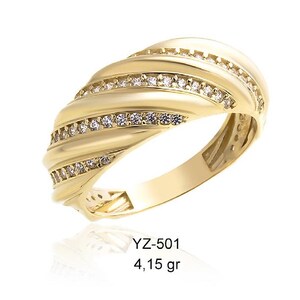 14k Yellow Gold Twisted Rope Ring with Diamond Accents, Sculpted Design, Elegant Statement Ring, Perfect Gift for Her