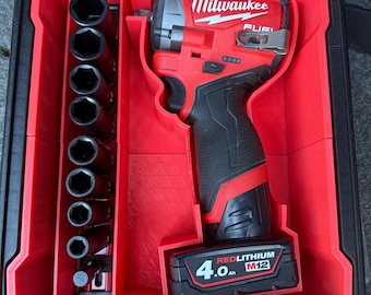 Insertos compatibles con el organizador compacto Milwaukee Packout + llave de impacto M12 y vasos Milwaukee