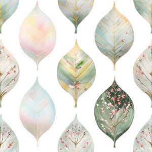 Elegancki papier do pakowania w liście wiosenne, Wielkanoc, Dzień Matki, Inspirowane naturą, Urodziny, Ślub, Opakowania świąteczne, Unikalny design, Rolka