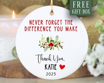 Difference Maker Ornament, Difference Maker Christmas Ornament Gift Difference Maker Thank You Ornament Difference Maker Appreciation Gift
