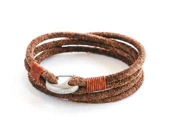 Handmade Genuine Suede Leather Double Wrap Bracelet