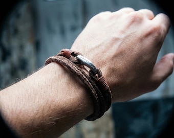 Handmade Suede Leather Double Wrap Bracelet with Gift Packaging