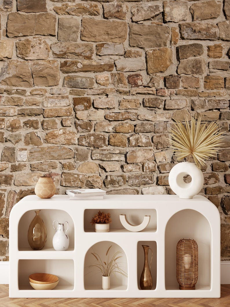 Brick Look Wallpaper Stone Peel and Stick Wall Mural - Etsy