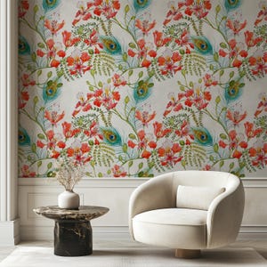 Peel and Stick-behang Pauwenverenbehang