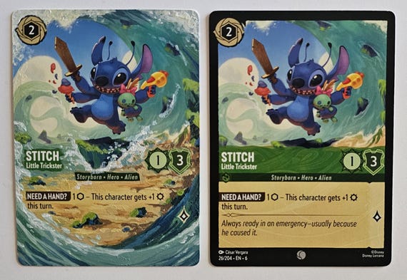 Stitch Lorcana Painted Art Card. I Can Make Playsets of Any Card