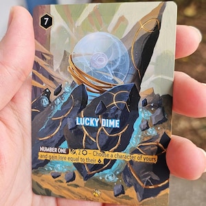 Lucky Dime Lorcana Custom Painted Alt Art Card